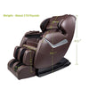 Image of Full Body Zero Gravity Shiatsu Recliner with Heat and Foot Rollers Massage Chair (Brown)