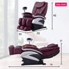 Image of Full Body Electric Shiatsu Massage Chair (Burgundy)