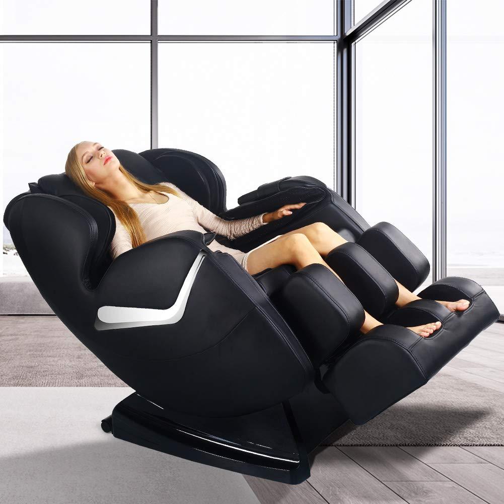 Massage chair with online heated rollers