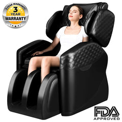 Full Body Massage Chair with Lower-Back Heating, Bluetooth Speaker and Foot Roller